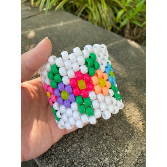 Summer Floral Kandi Cuff - Picture 1 of 5
